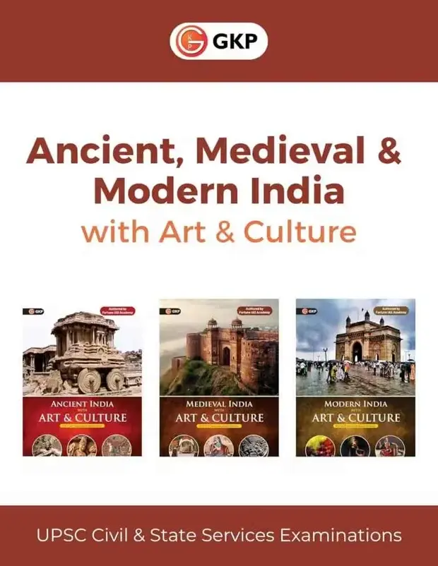 UPSC 2026: Ancient, Medieval & Modern India History with Art & Culture (Set of 3 Books) for UPSC Civil & State Services Mains & Prelims Exam