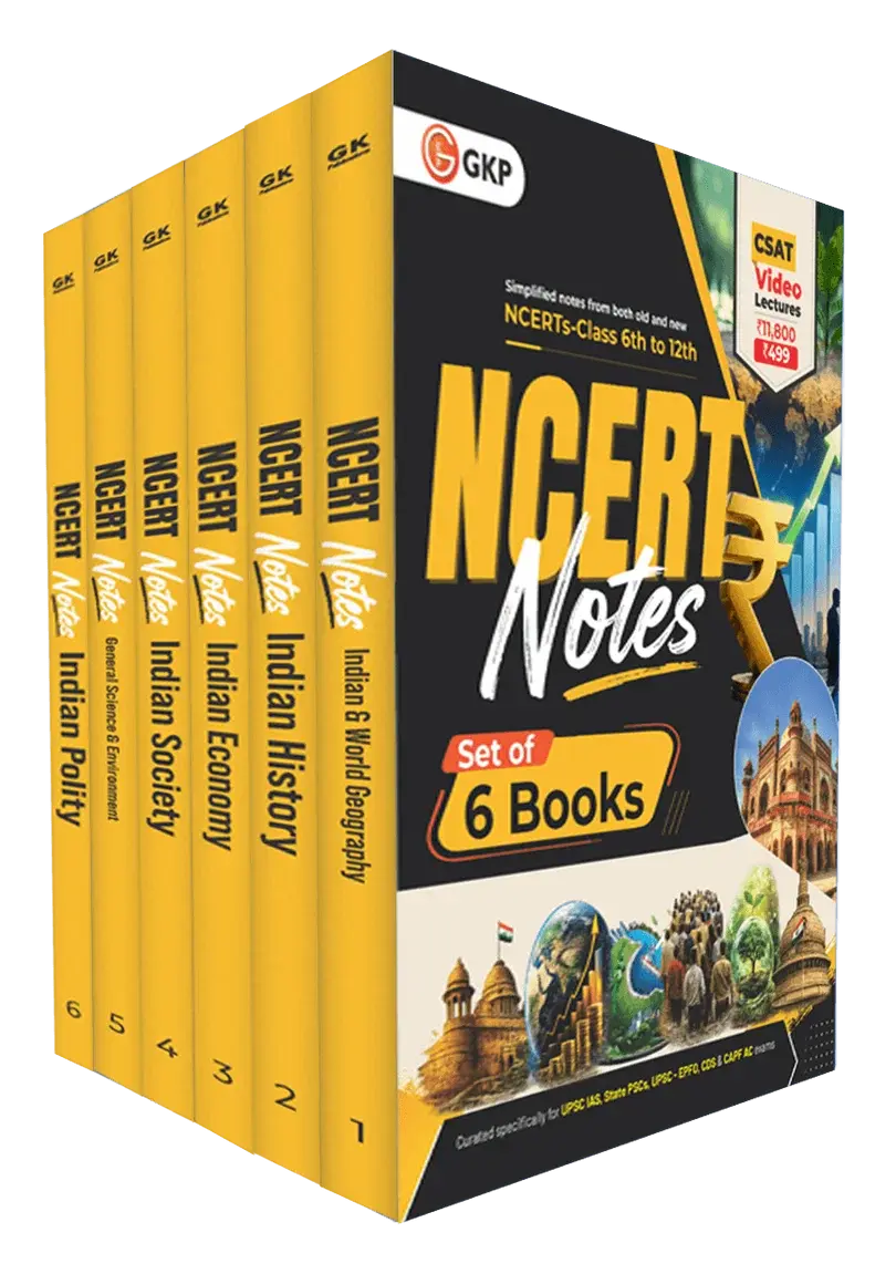 UPSC: NCERT Summary Notes (Class 6-12) | 1000+ Chapter-wise MCQs, Images & Infographics | IAS & State Prelims/Mains Prep