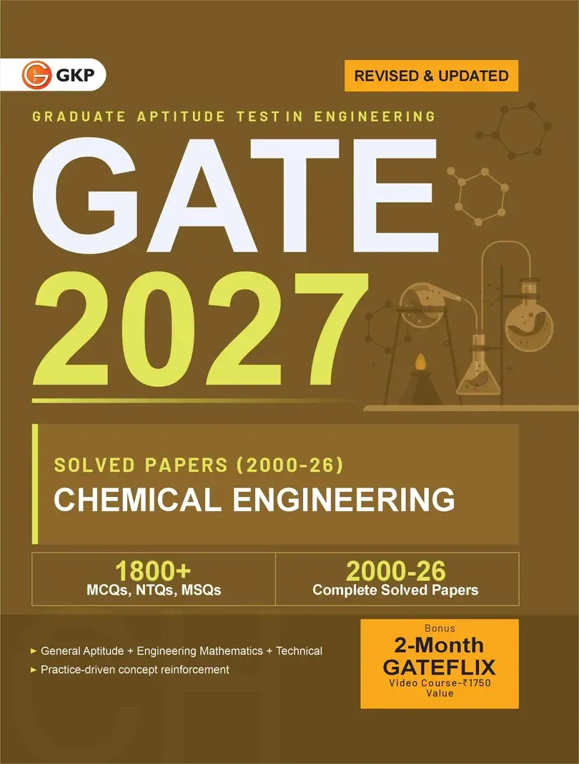 GATE-CH 2027 Year-wise Solved Papers (2000-2026) | Chemical Engineering | 27 Years PYQs Trend Analysis with Detailed Solutions | GATE-CH Exam Prep Papers