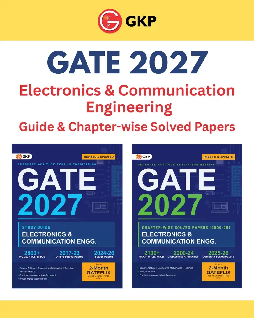 GATE-ECE 2027 Preparation Set | Study Guide + Chapter-wise Solved Papers of 2000-2026 | Electronics & Communication Engineering 27 Years PYQs | GATE-ECE Exam Prep Combo | Set of 2 Books