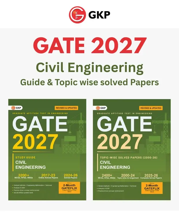 GATE-CE 2027 Preparation Set | Study Guide + Topic-wise Solved Papers of 2000-2026 | Civil Engineering 27 Years PYQs | GATE-CE Exam Prep Combo | Set of 2 Books