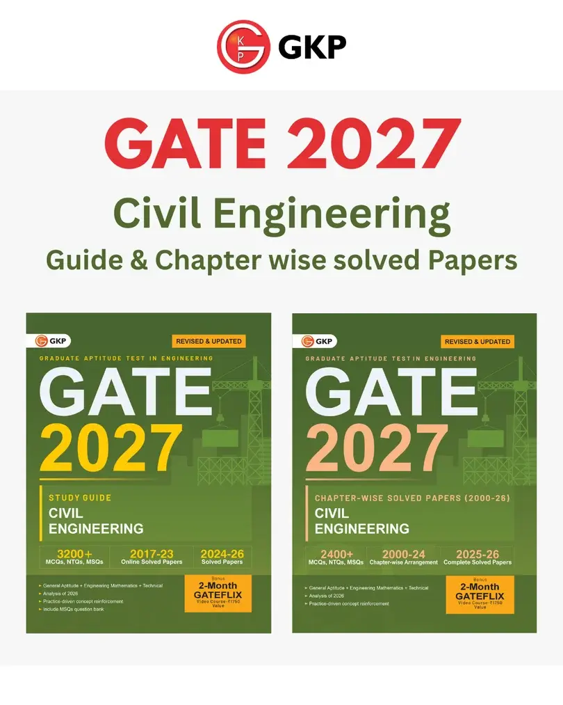 GATE-CE 2027 Preparation Set | Study Guide + Chapter-wise Solved Papers of 2000-2026 | Civil Engineering 27 Years PYQs | GATE-CE Exam Prep Combo | Set of 2 Books