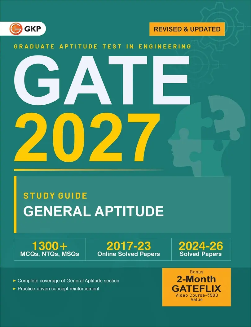 GATE-GA 2027 Study Guide | General Aptitude for All Branches | 1300+ MCQs, NTQs & MSQ |
