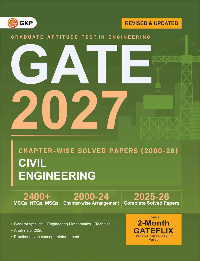 GATE-CE 2027 Chapter-wise Solved Papers (2000-2026) | Civil Engineering | 27 Years PYQ Breakdown with Detailed Solutions & Fully Solved 2025-26 Papers | GATE-CE Exam Prep Papers