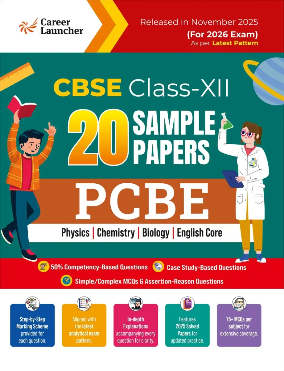 CBSE Class-12 2026: PCBE - 20 Sample Papers (Physics, Chemistry, Biology & English