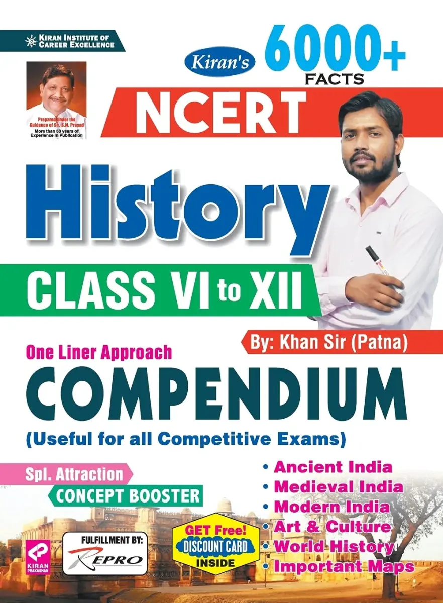 Kiran NCERT History Class VI to XII Compendium(English Medium)(4707)