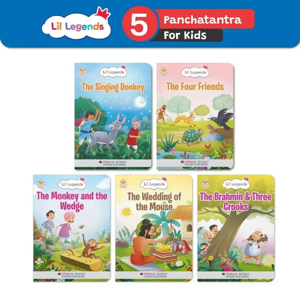 Lil Legends Timeless Panchatantra Stories for Kids Age 2+ Years - Set 2 of 5 Illustrated Story Books
