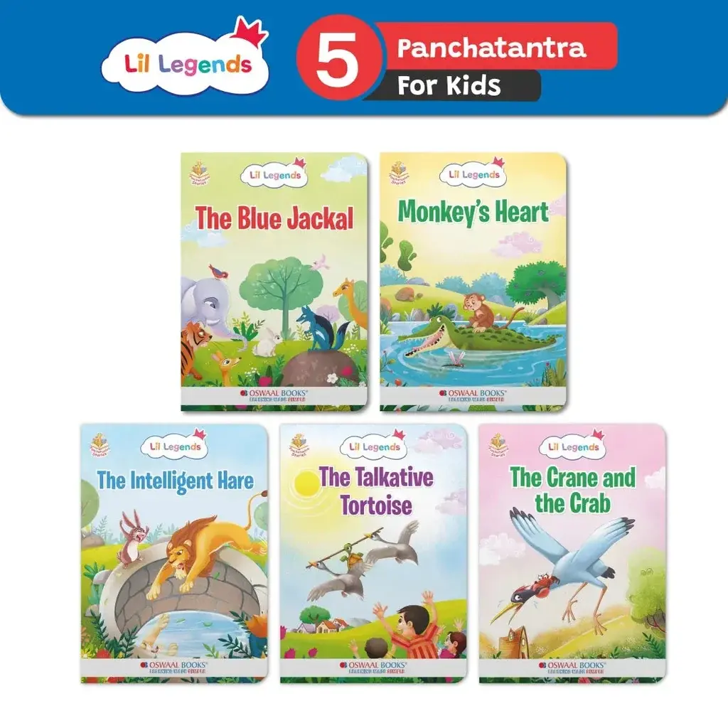 Lil Legends Timeless Panchatantra Stories for Kids Age 2+ Years - Set 1 of 5 Illustrated Story Books