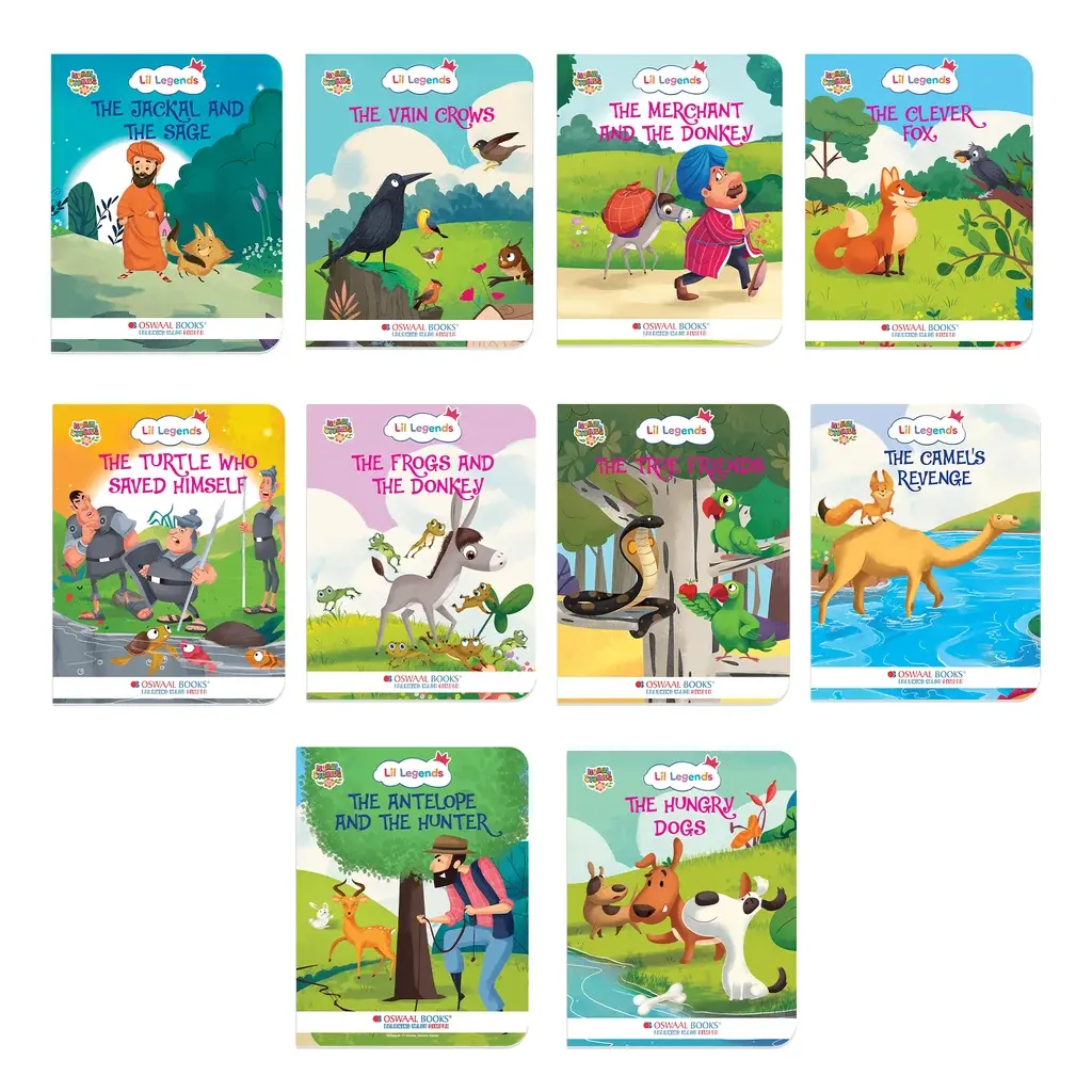 Lil Legends Moral Stories for Kids Age 2+ Years - Set of 10 Illustrated Story Books