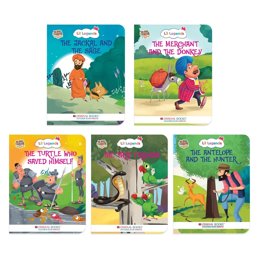 Lil Legends Illustrated Moral Stories for Kids Age 2+ Years - Set 2 of 5 Story Books |